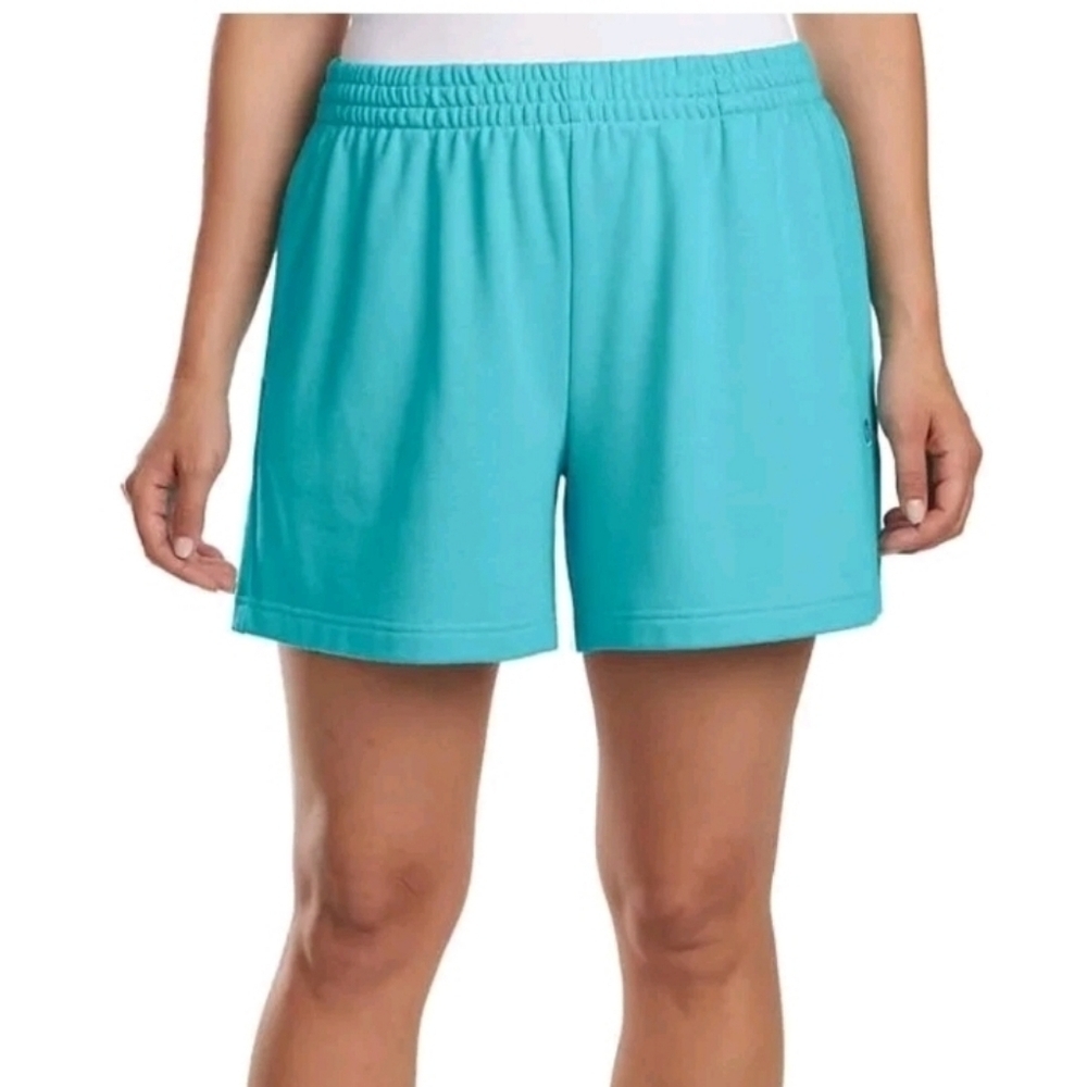 Champion Ladies Embroidered Logo Pockets Aqua French Terry Short